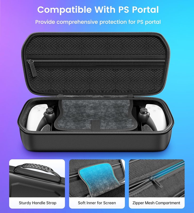 Svetaecho Carrying Hard Case Compatible with PlayStation Portal Remote Player, Portable Travel and Storage Protection PS Portal Accessories Organizer - Image 2